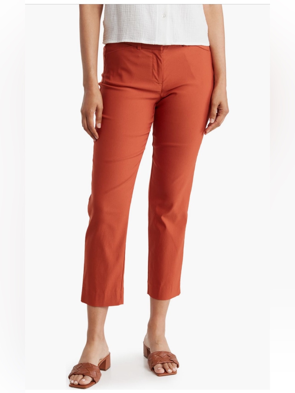 Nanette Lepore Rust Orange Women's Trousers - Straight Leg
